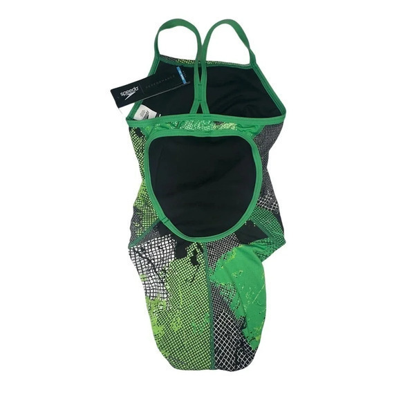 Speedo performance endurance Free Back Swimsuit green size 28 train - Picture 2 of 8